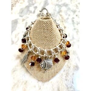 .925 Southwestern Handmade Sterling Silver Charm Bracelet #southwestern #fsu